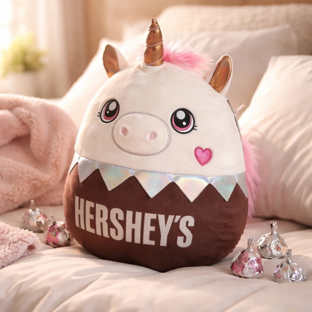 Squishmallows Unicorn Hat - White, Brown, and cream